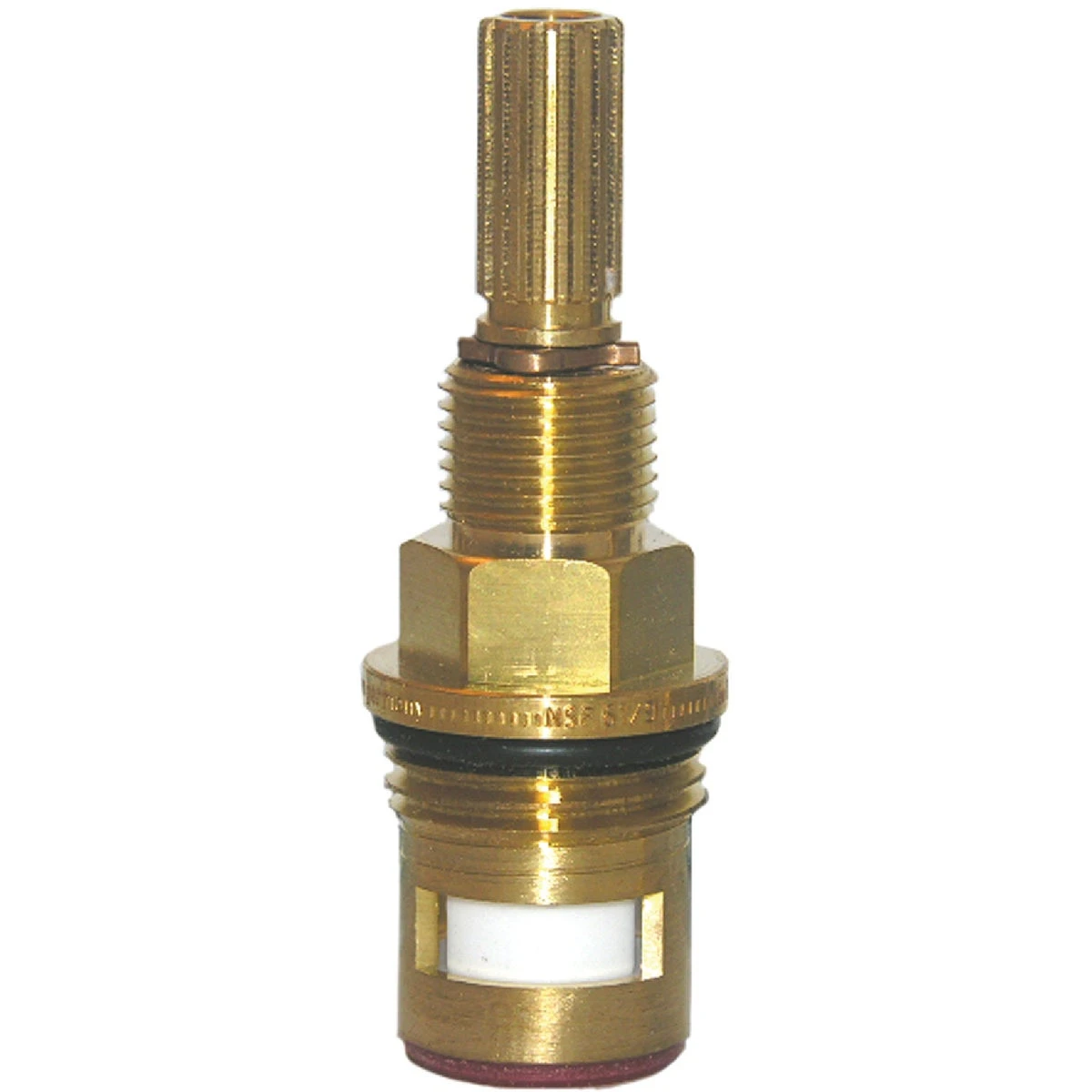 Universal Hot Water Faucet Stem S-180-1nl, Brass With Ceramic Cartridge
