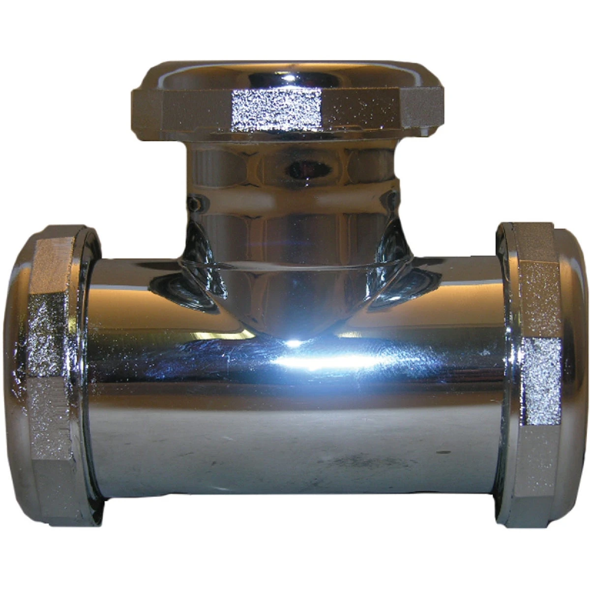 1-1/2 Inch Chrome Plated Brass 3-way Slip Joint Tee Fitting