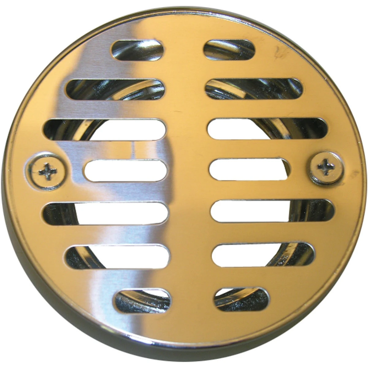 3-1/4 Inch Chrome Plated Shower Drain Strainer With Screws