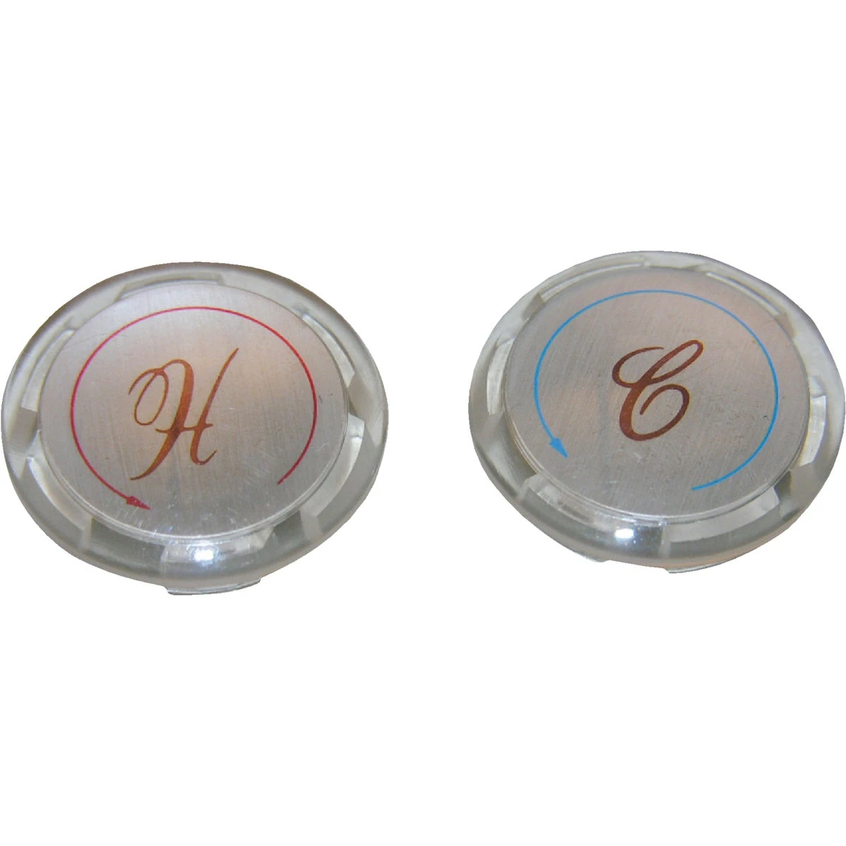 Delta Delex Clear Handle Button For Hot And Cold, 1-5/16-inch