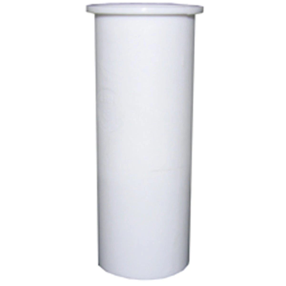 White PVC Flanged Kitchen Drain Tailpiece, 1-1/2 Inch Outer Diameter by 12 Inch Length