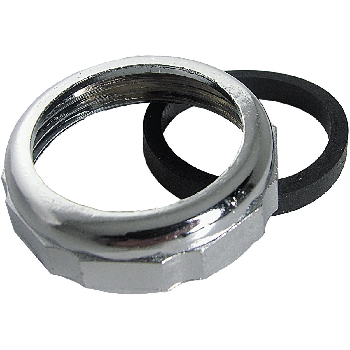 1-1/4 In. Chrome Plated Slip Joint Nut And Washer For Plumbing