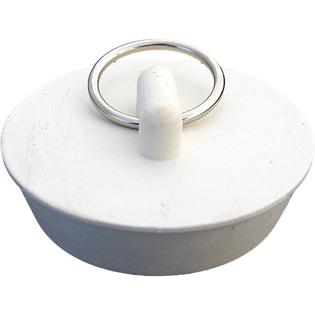 White Hollow Rubber Sink Stopper for 1 and 1/2 to 1 and 5/8 Inch Drain