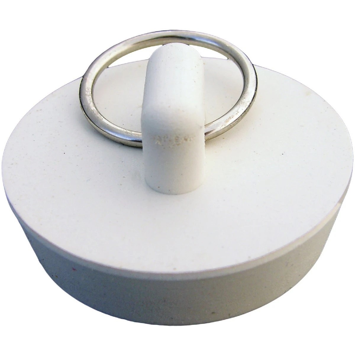 Hollow White Rubber Sink Drain Stopper, 1-3/8 Inch