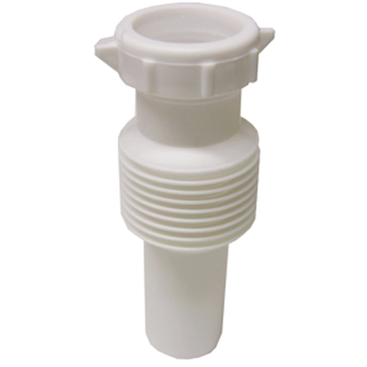 1-1/4 Inch Od White Plastic Slip Joint Extension Tube With Nut And Washer