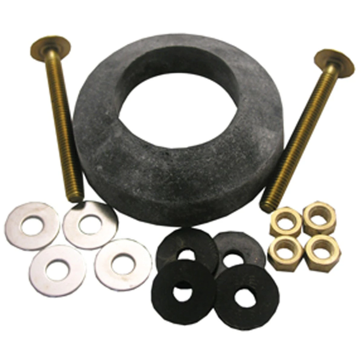 Toilet Tank to Bowl Bolt Kit with Gasket for Secure Toilet Installation