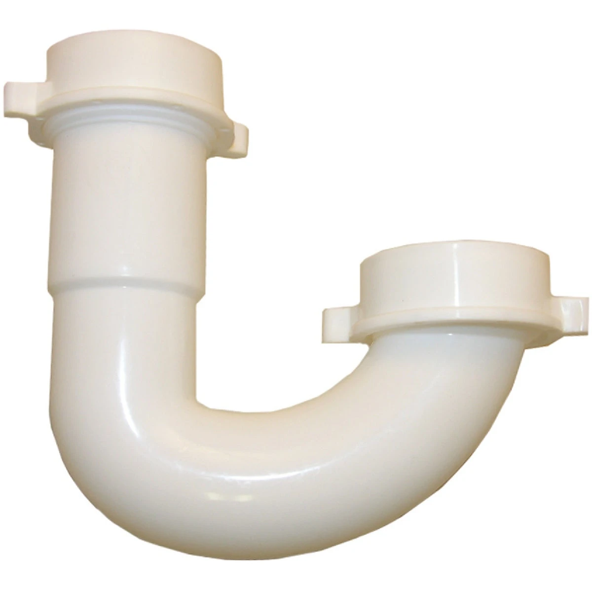 White Polyvinyl Chloride Lavatory and Kitchen Wall Drain J-Bend