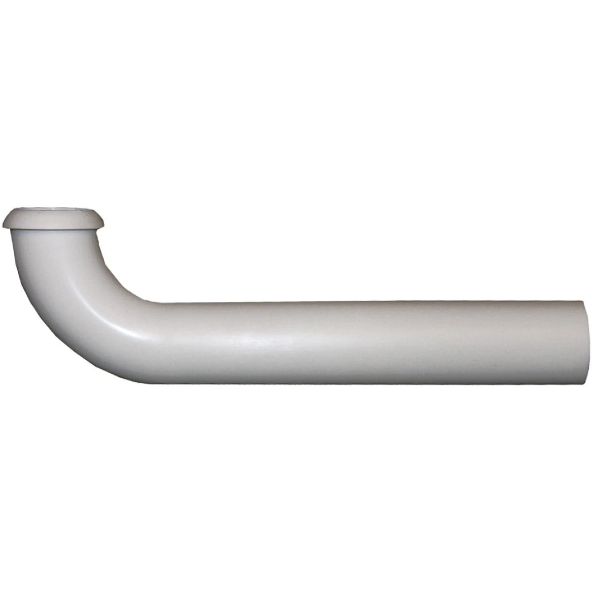 White Polyvinyl Chloride P Trap Drain, 1 and 1/2 Inch by 7 Inch