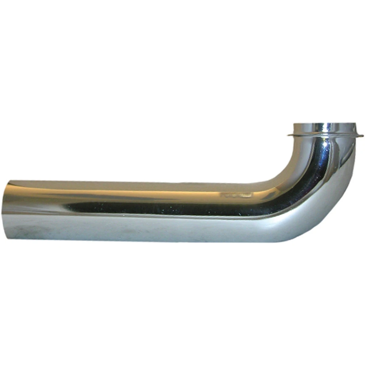 Chrome-Plated Brass Kitchen Drain Pipe Fitting P-Trap Ell 1-1/2 Inch Outer Diameter by 7 Inch Length