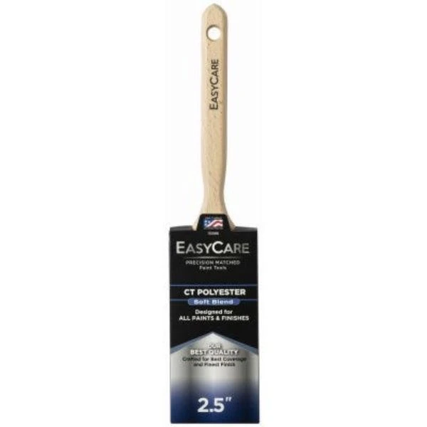 Flat Sash Paint Brush with Wood Handle, 2 and 1/2 Inch Width