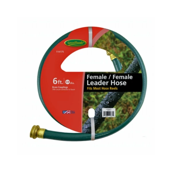 Leader Hose, 5/8 In. X 6 Ft., Heavy Duty With Brass Couplings