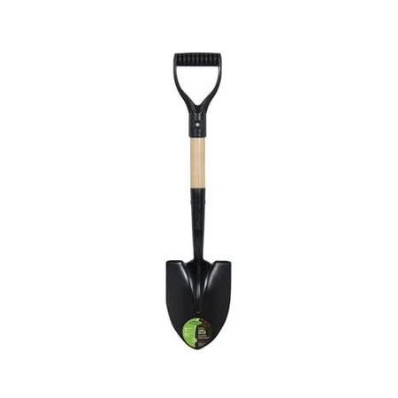 Mini Shovel, Round Point, D-Grip Wood Handle