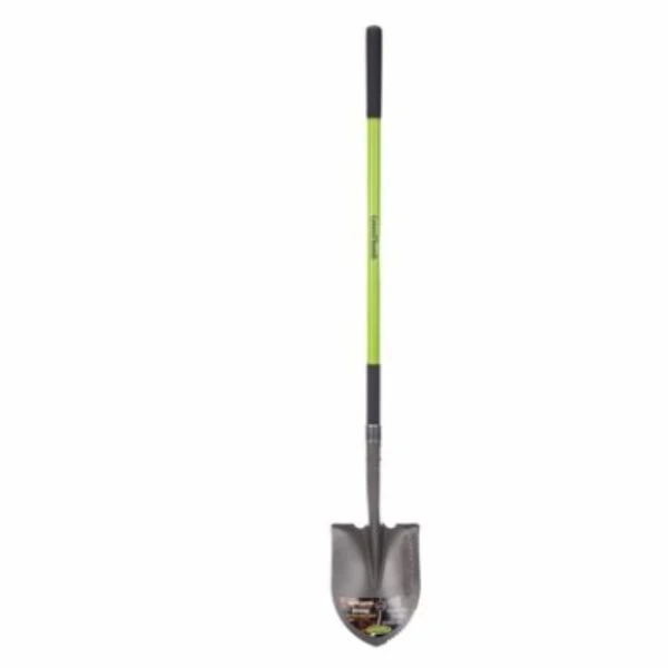 Round Point Garden Shovel with Durable Fiberglass Handle for Gardening and Digging