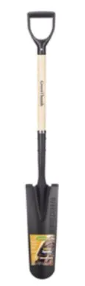 Dig Drain Spade with Wood D-Handle for Efficient Soil Digging