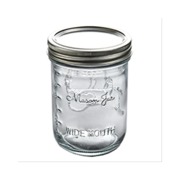 Canning Jars, Glass, Wide Mouth, Pint, 12-Pk.