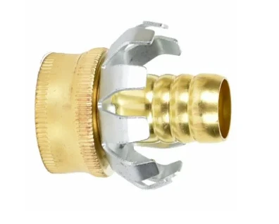 Clincher Hose Mender, Brass, 5/8 In. Female