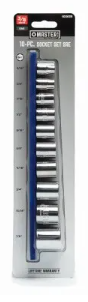 10-piece Sae Socket Set 3/8 Inch Drive With 6 Point Design