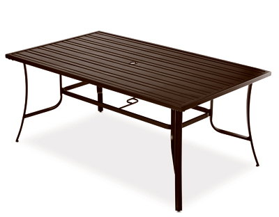 Concord Steel Slat-top Dining Table, 66 X 38 Inches, Model 720.109.003