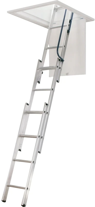 Aa 7-ft To 9.83-ft Aluminum Sliding Attic Ladder With 250 Lb Capacity