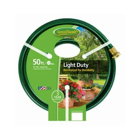 Garden Hose, Nylon-Reinforced 3-Ply Vinyl, Light duty, 5/8-In. x 50-Ft.