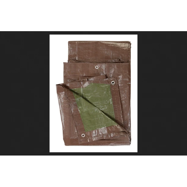 12' X 16' Green/brown Polyethylene Storage Tarp Cover, Medium Duty