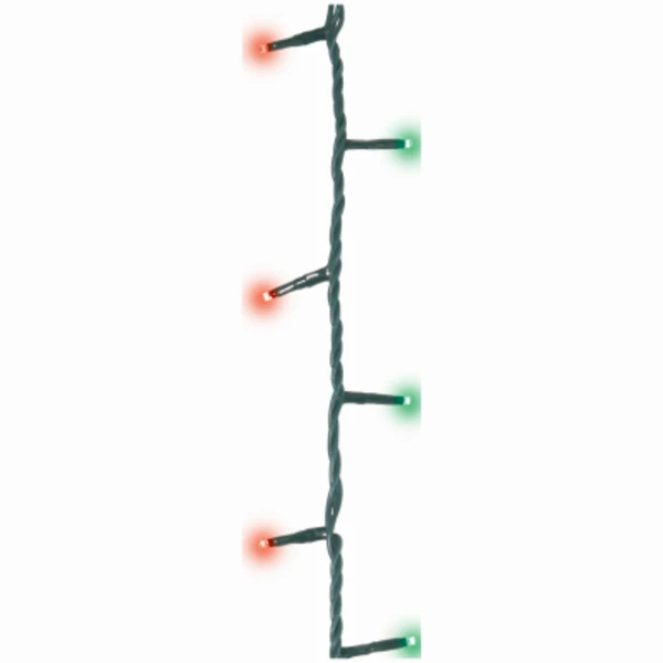 Twinkle Compact LED Starry Lights with 100 Red and Green LED Bulbs, 17.5 Feet Total Length