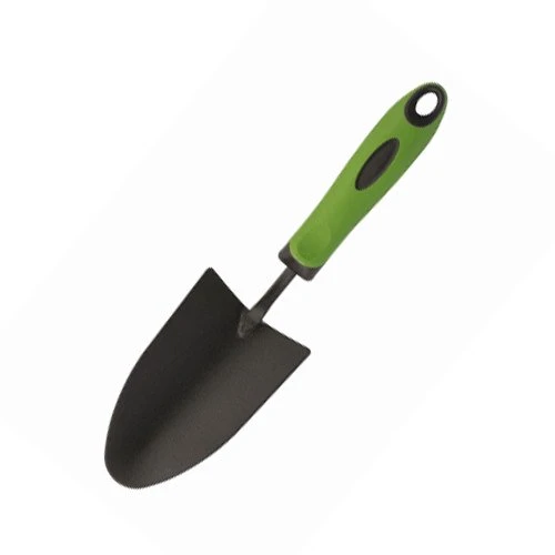 Garden Trowel, Black Carbon Steel Blade, Ergonomic Handle With Warranty