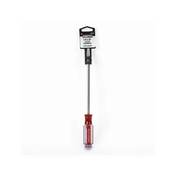 Slotted Screwdriver, 1/4" X 8" - Durable Hand Tool