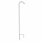 84-inch Single Shepherd's Hook, Black Forged Steel