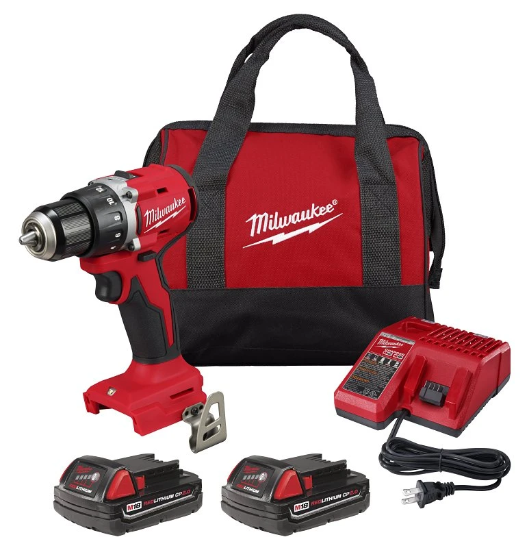 M18 Brushless 1/2 In. Compact Cordless Drill/driver Kit With 2 Batteries & Charger