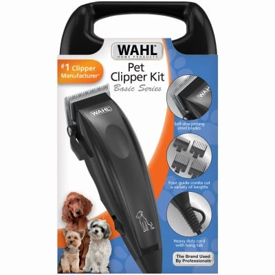 10-piece Corded Pet Grooming Clipper Kit With Guide Combs And Accessories