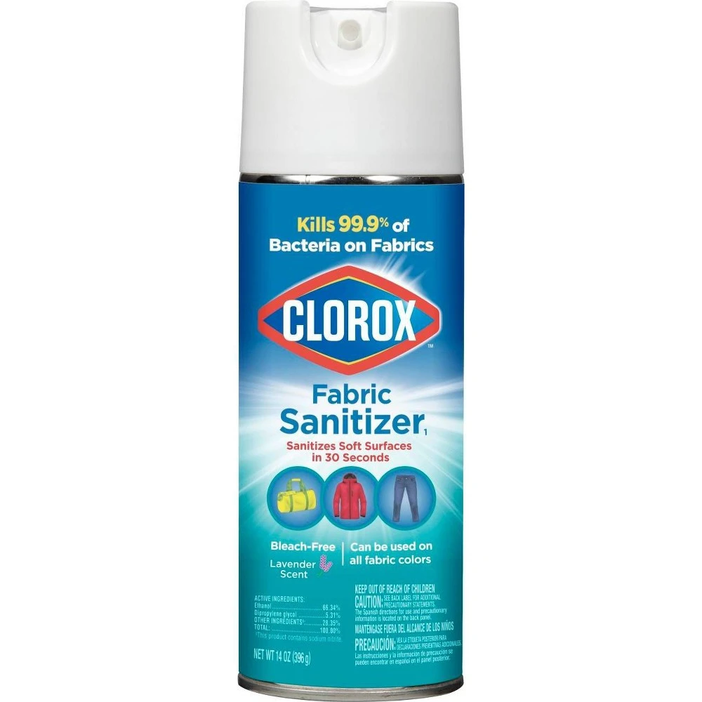 Fabric Sanitizer Aerosol Spray, Lavender Scent, 4 Oz. - Kills 99.9% Bacteria
