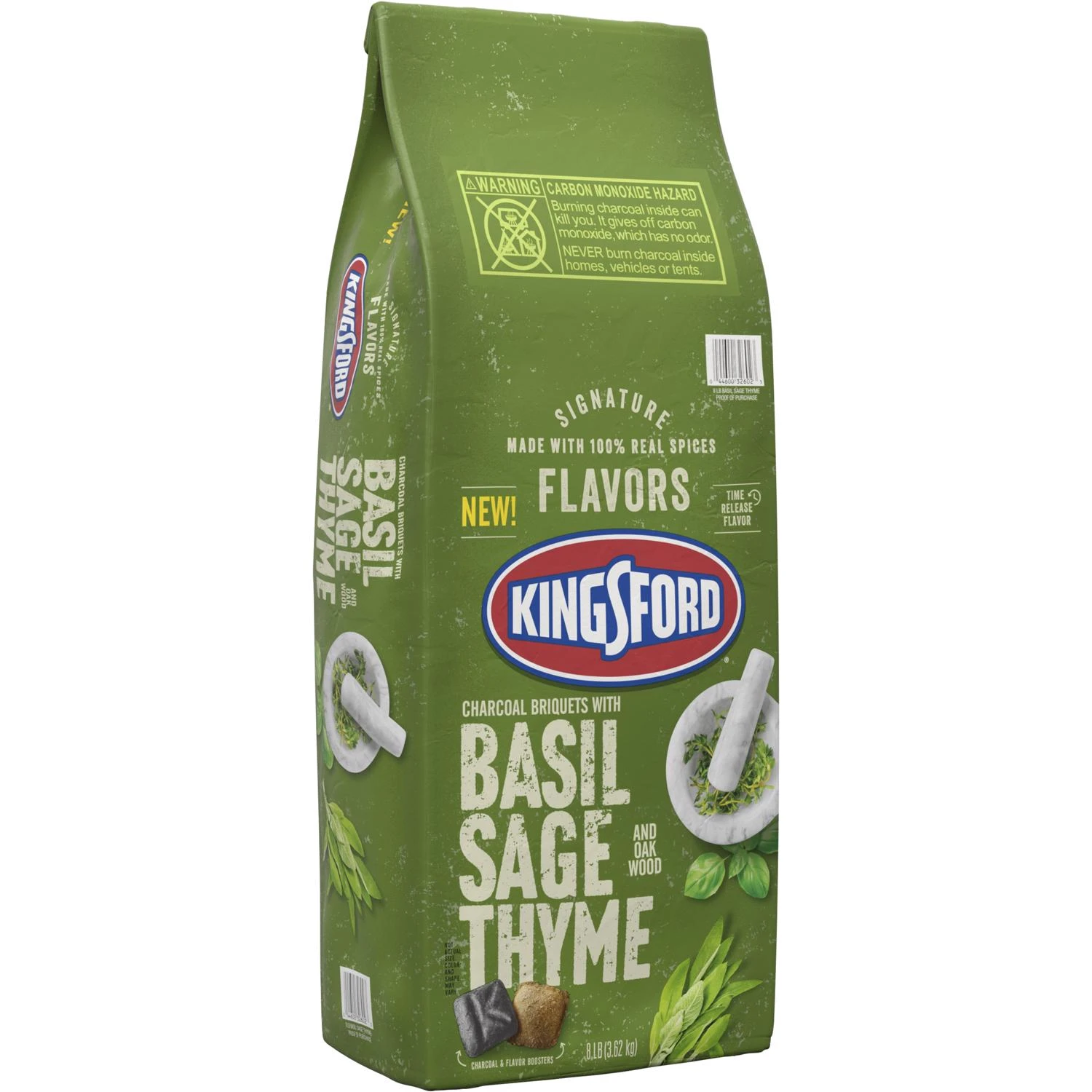 Signature Flavors Charcoal Briquets with Basil Sage Thyme and Oak Wood Scent 8 Pounds