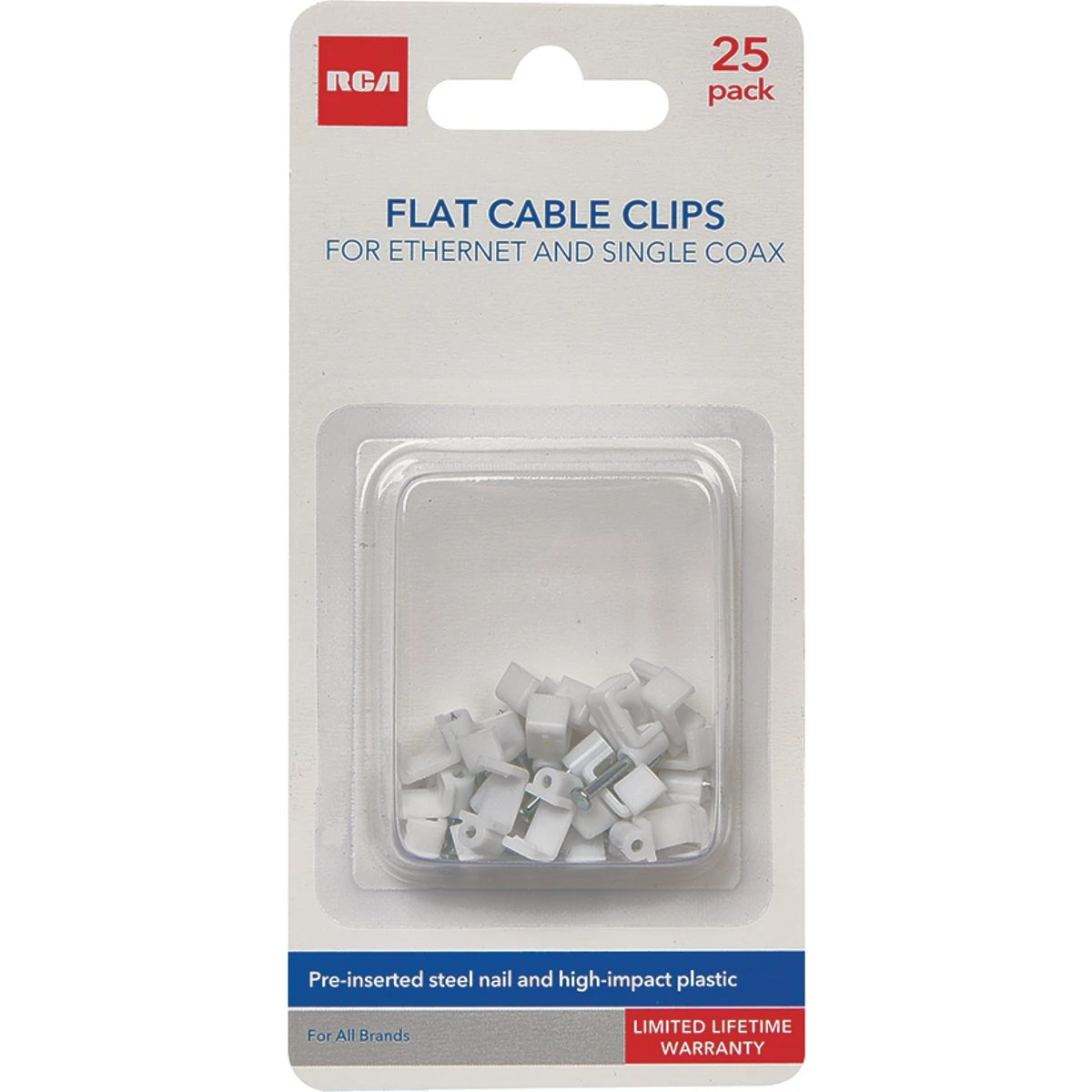 Flat Cable Clip Organizer for Ethernet & Coax Cable