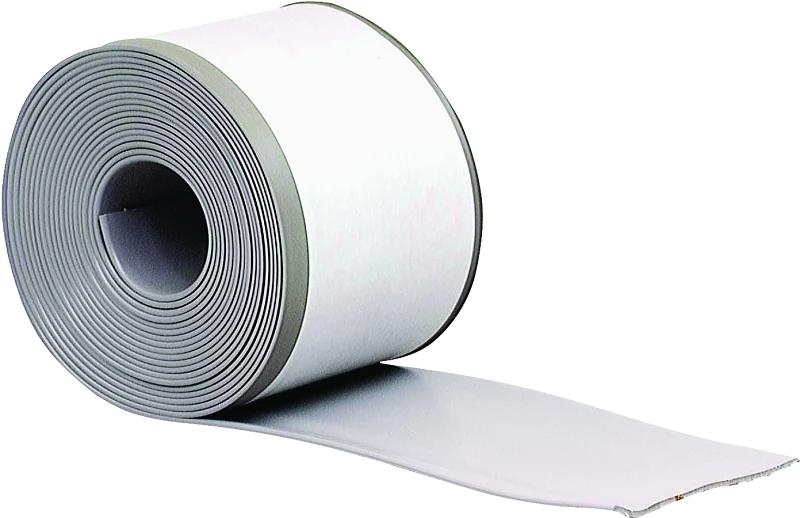 4 Inch by 20 Foot Silver Gray Vinyl Adhesive Wall Base Molding