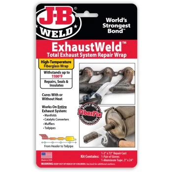 Exhaustweld Total Exhaust Repair Wrap Kit 2" X 72" With Gloves And Tape