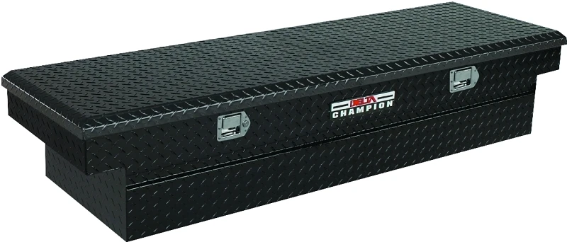 Full Size Crossover Truck Tool Box, 70 In, Black Aluminum, Model 1-232002
