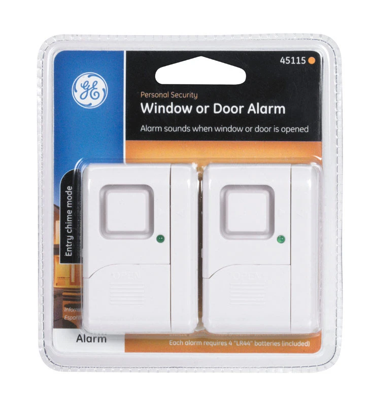 Window & Door Alarm, Wireless, 2-Pk.