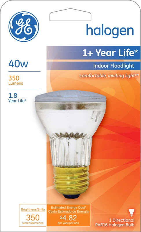 Halogen Reflector Flood Light Bulb, 40-Watts
