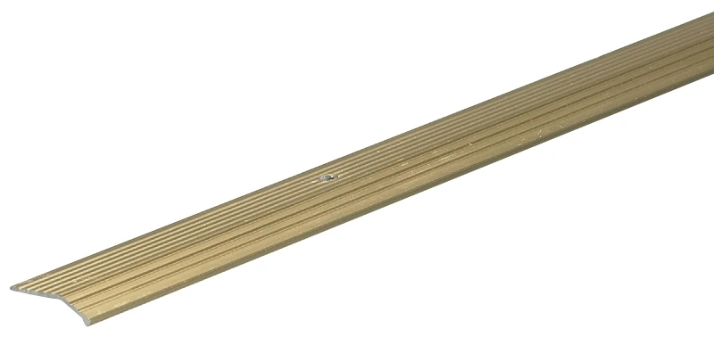 Satin Gold Fluted 1 In. X 3 Ft. Aluminum Carpet Trim Bar For Flooring Transitions