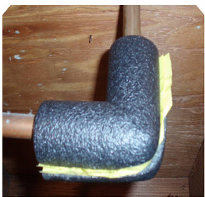 3/8-inch Foam Elbow Connector For 1-inch Pipe - Model Elb1h