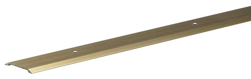 Gold Saddle Flat-top Aluminum Threshold, 1-3/4" X 1/8" X 36" For Interior Doorways
