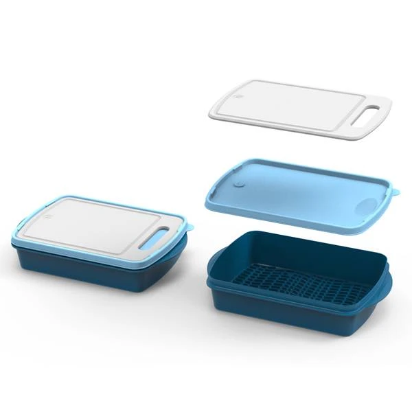 Two Piece Prep and Store Marinade Set with Cutting Board