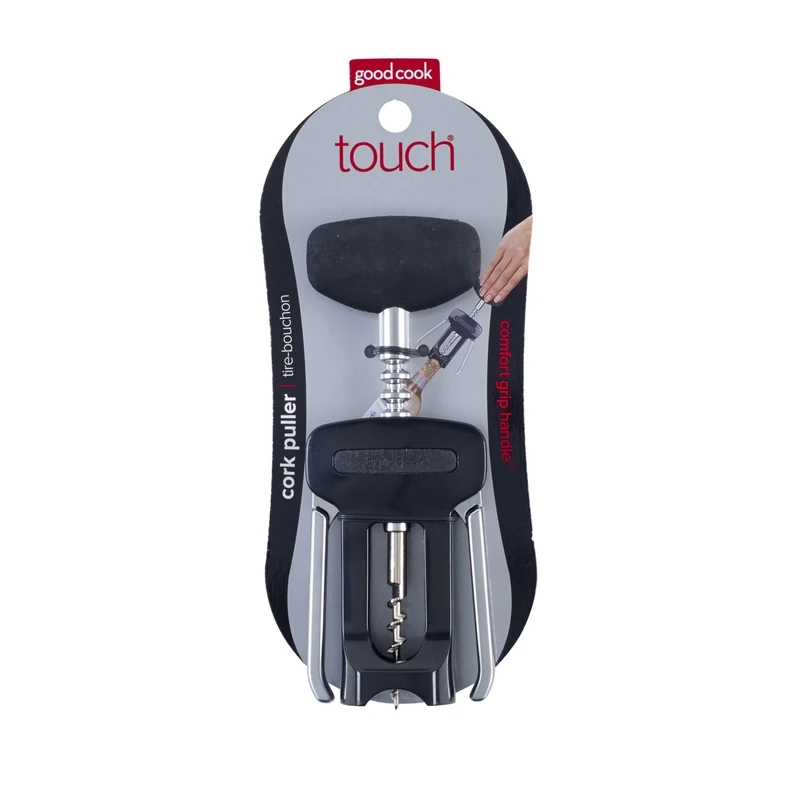 Soft-Grip Corkscrew, Black/Red