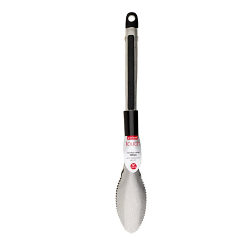 Kitchen Tongs, Locking, Stainless Steel/Silicone, 13-In.