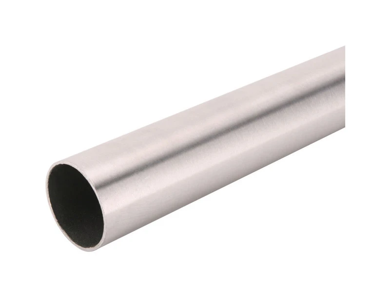 6-Foot Brushed Nickel Steel Closet Pole for Durable Clothing Storage