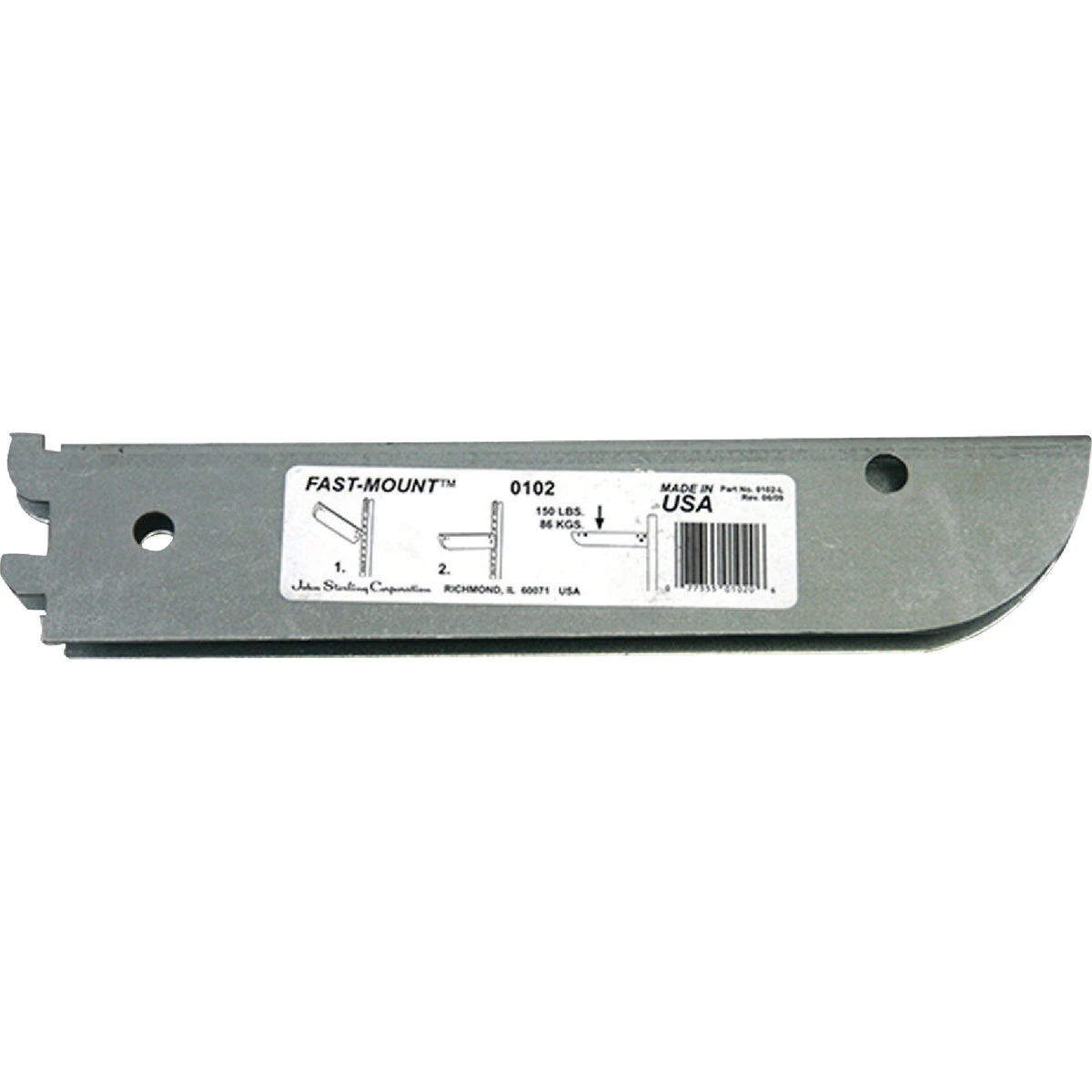 Galvanized Steel Double Shelf Bracket, 10 Inch, Heavy Duty Support