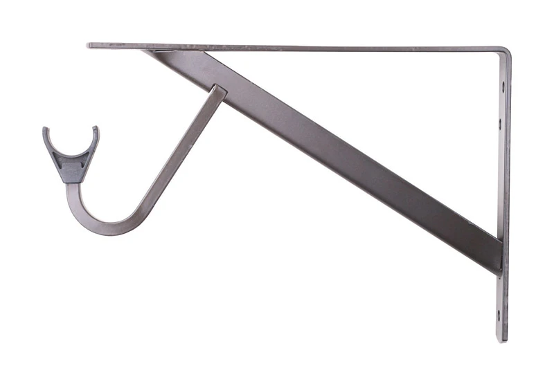 Shelf and Rod Bracket in Bronze Finish, 11 and 1 Quarter Inches Length