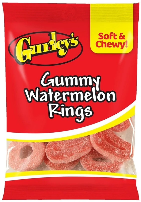 4.5 Oz. Gummy Watermelon Rings - Delicious Candy Treat