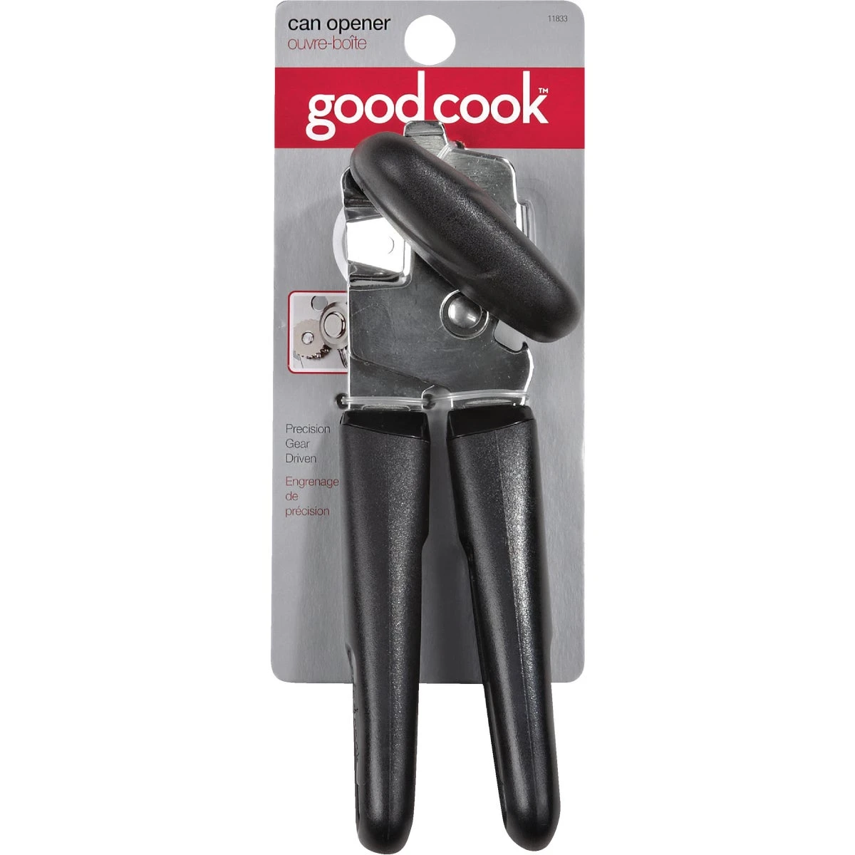 Can Opener With Soft Grip Handles And Built-in Bottle Opener